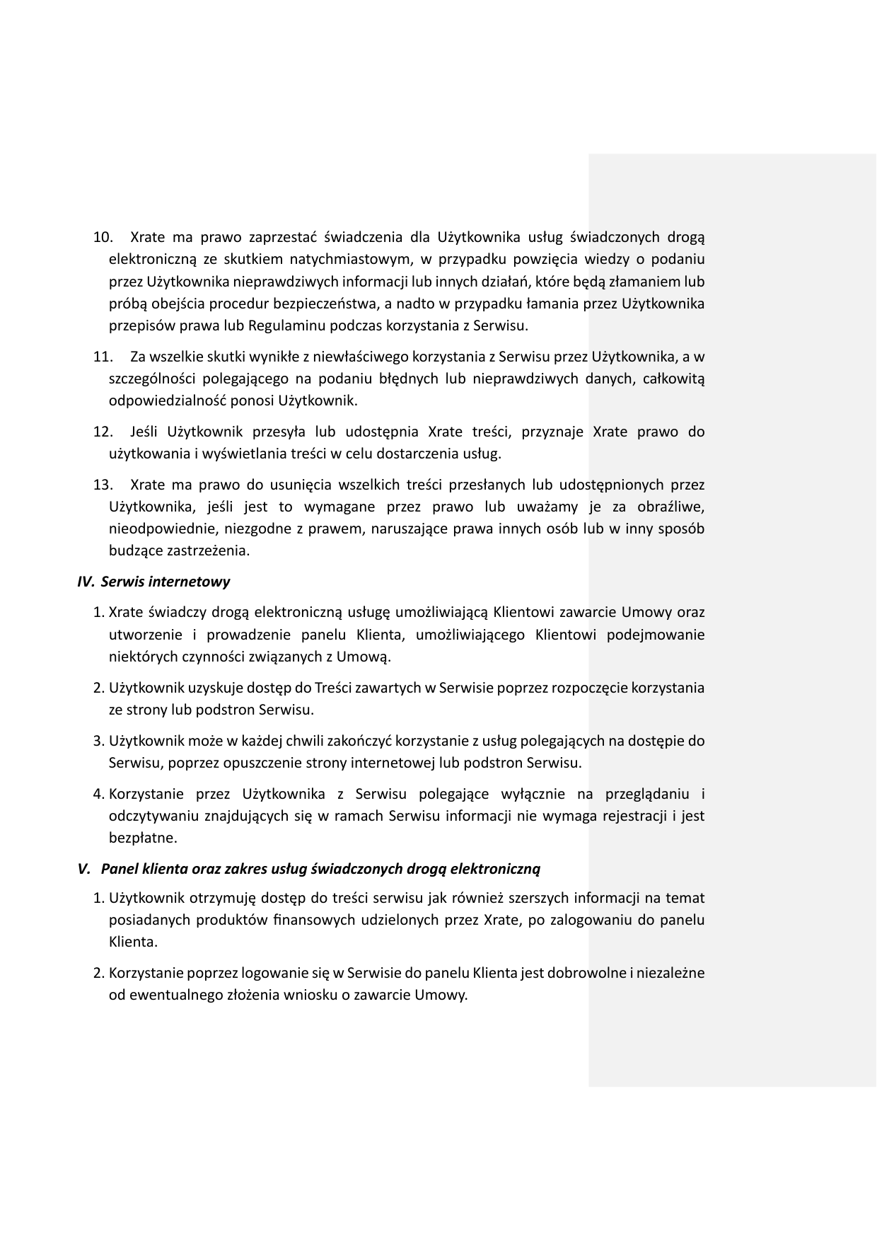 Regulamin XRate — strona 3