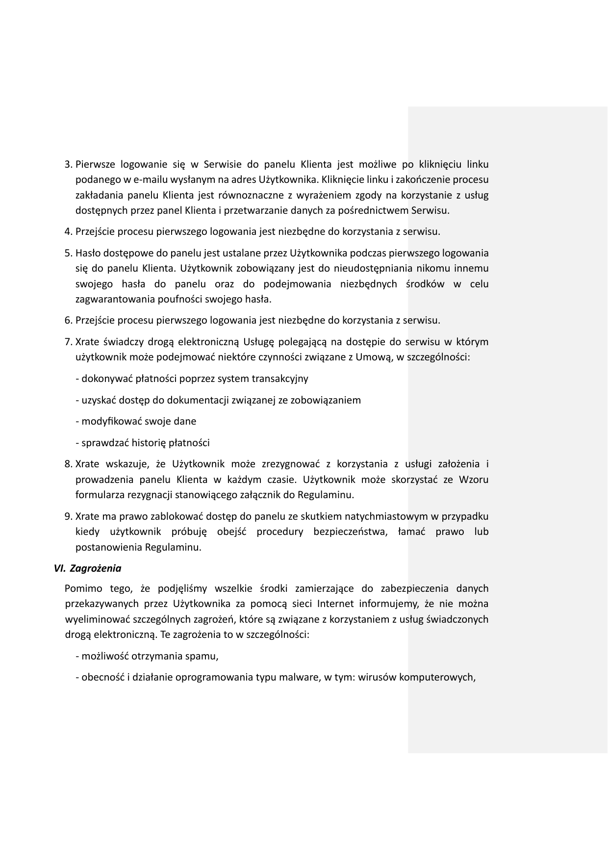 Regulamin XRate — strona 4